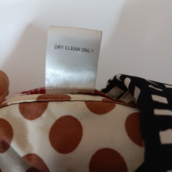 Becky & Max Size 6 Shirt Dress Knee Length Short Slv Polka Dot Abstract Stretch - Picture 9 of 9